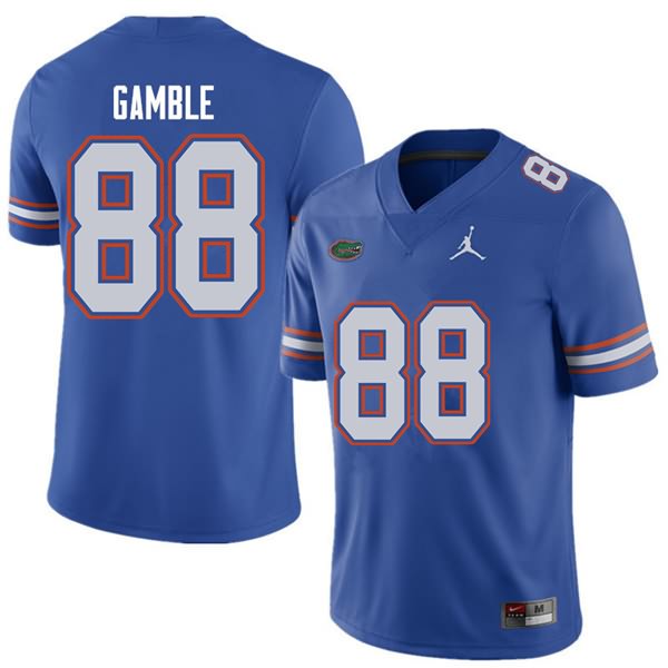 NCAA Florida Gators Kemore Gamble Men's #88 Jordan Brand Royal Stitched Authentic College Football Jersey DBB8164IF